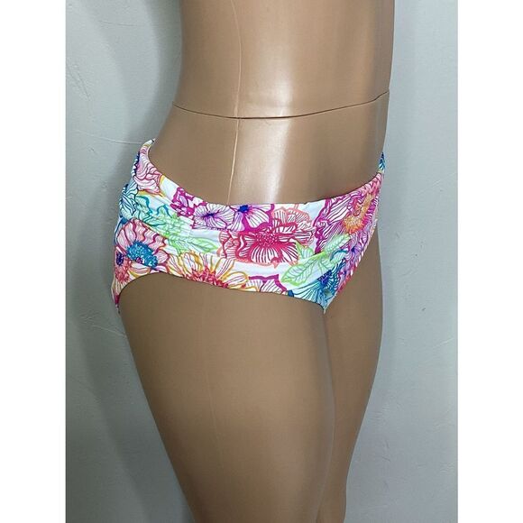 New. Blue Rod Beattie floral sarong bikini bottoms. - Picture 4 of 9